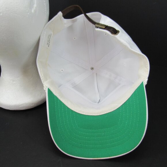 BB&T Embroidered Red Logo Men's White Wide Brim Adj Strap Back Truckers Cap - Picture 9 of 11